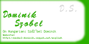 dominik szobel business card